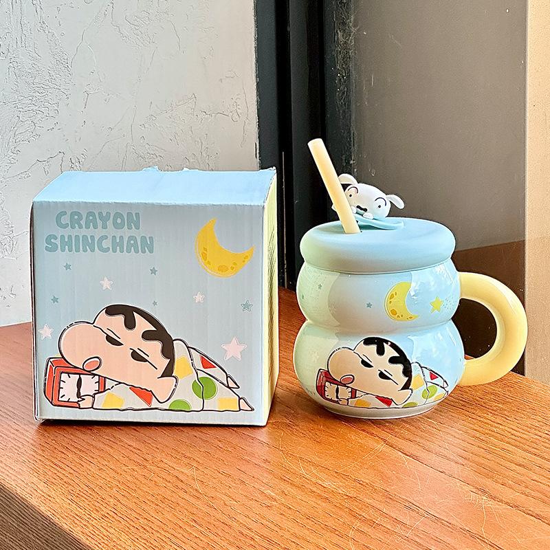 Hochwertige niedliche Buntstift kleine neue Strohbecher Kinderkeramiktasse für Geburtstagsgeschenk für Freundin