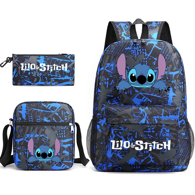 Printed Schoolbag Three-Piece Set, Primary And Secondary School Schoolbag, Backpack, Shoulder Bag, Pencil Bag.