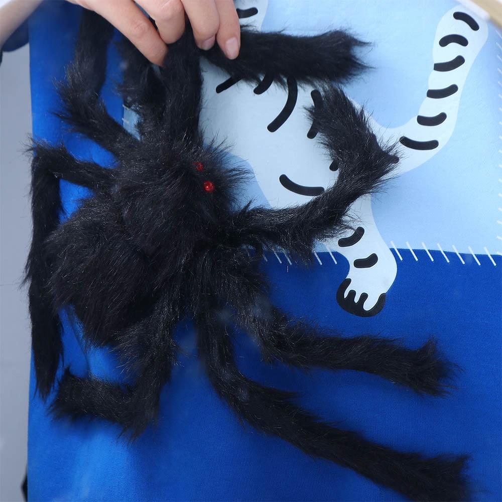 Halloween DIY Ornament Black Plush Spider Artificial Spider Horror Giant Spider Haunted House Decor