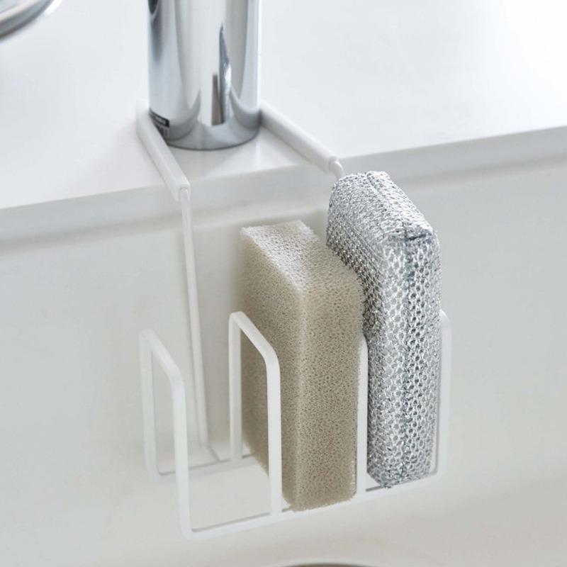 Faucet Sink Storage Rack, Scouring Pad Cloth Rack, Multi-functional Sponge Drain Rack for Storage