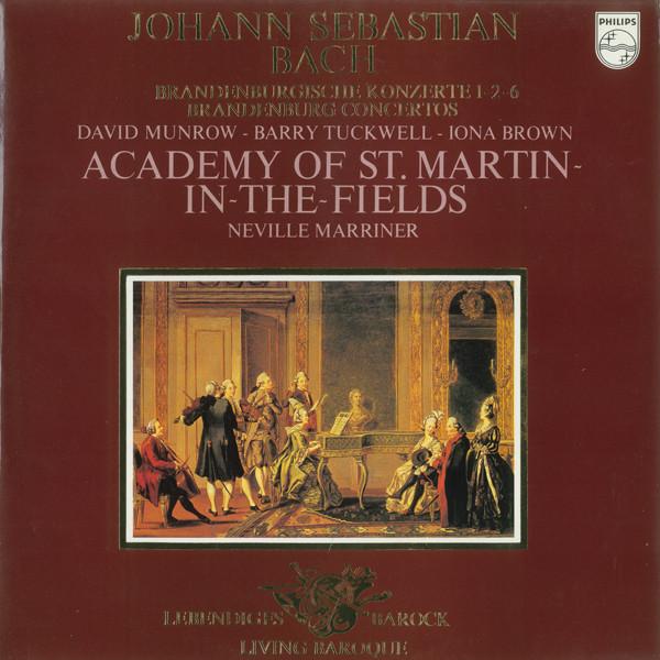 LP Record JOHANN SEBASTIAN BACH , THE ACADEMY - Brandenburgische Konzerte 1-2-6 9502014 Philips 1981 Netherland Classical Used