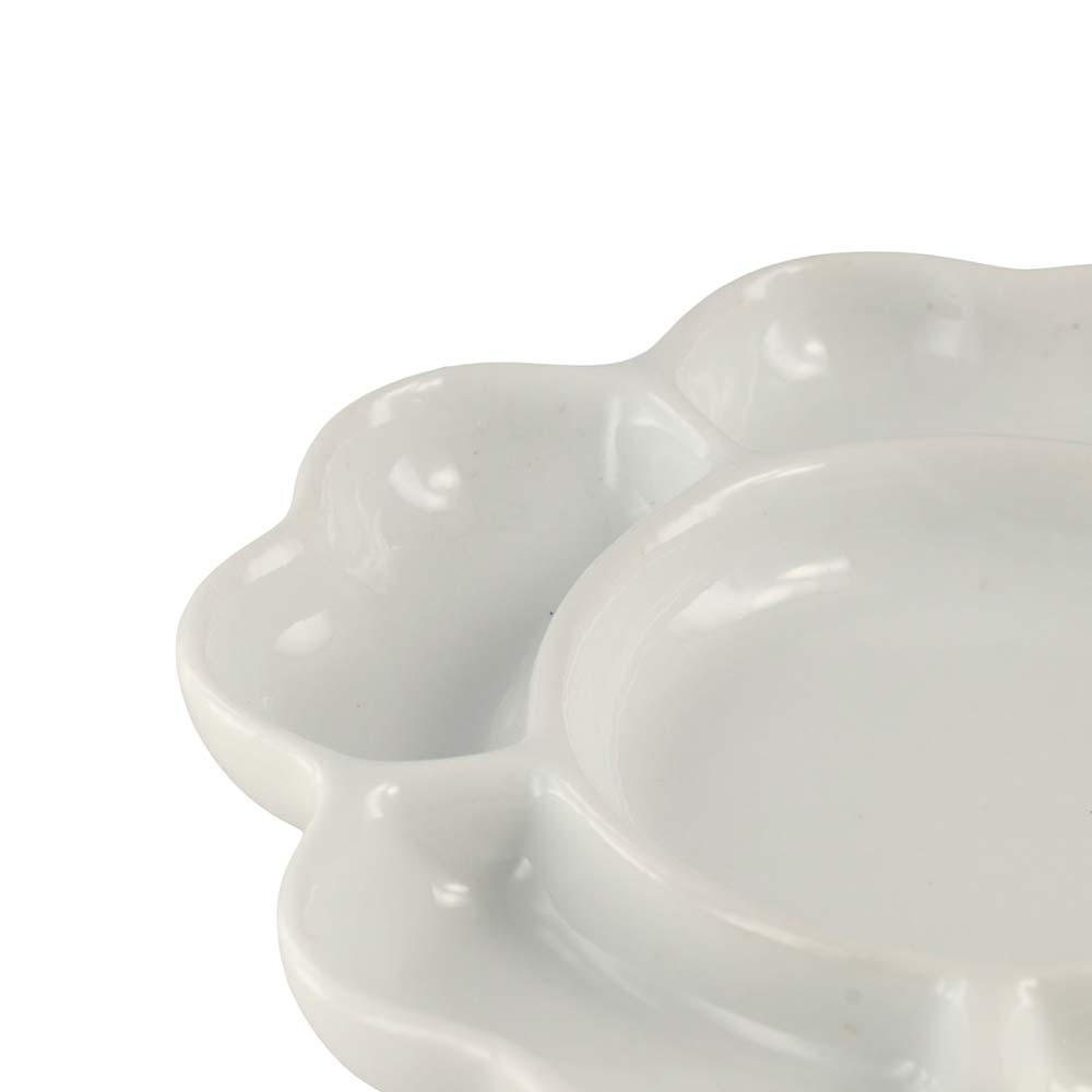 Porcelánová paleta 6/7 mřížek Keramická paleta na barvy Švestkový květ Paleta na barvy Podnos pro umělce