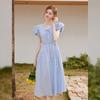 Bailuyu Women's Retro Puff Sleeve Long Dress