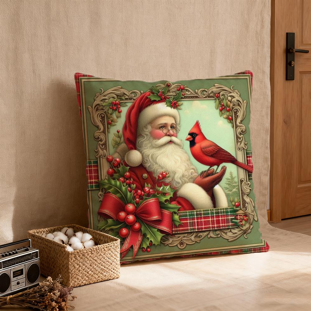 Kissenbezug luxuriös Heimbüro, Sofa dekorativ Mehrgrößen Autositzkissen, Kissenbezüge Weihnachtsmann Weihnachten Retro