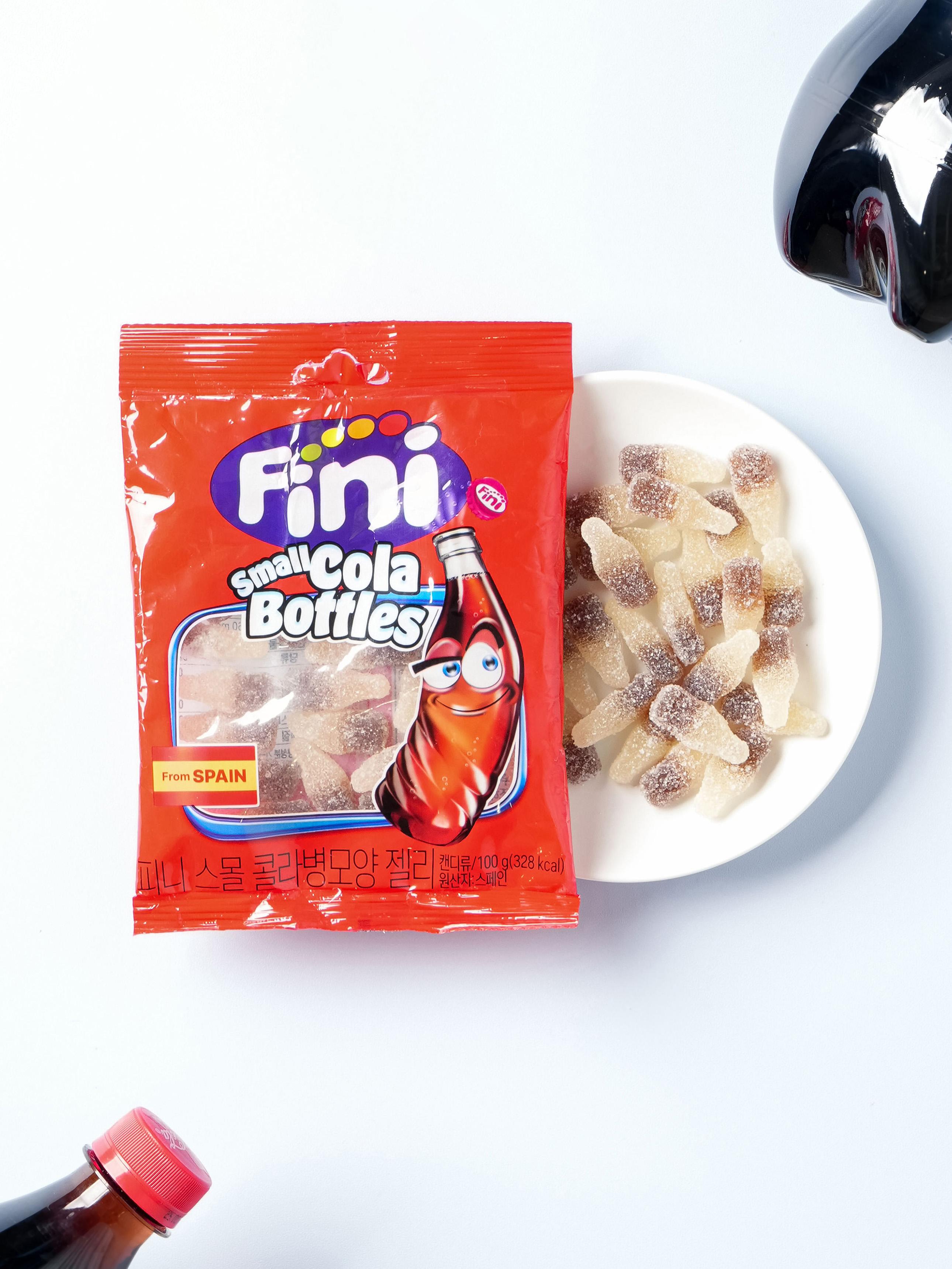 Pini Small Cola Bottle Gummy Candy 100g 1ea