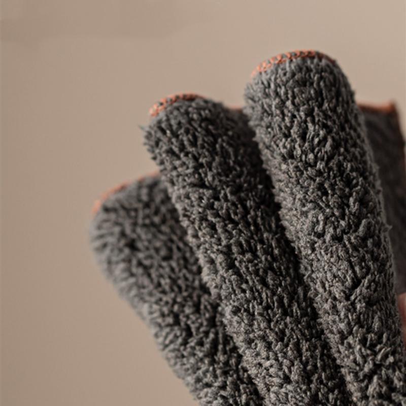 1pc Chinese Thickened Tea Towel Plush Imitation Deerskin Absorbent Water Rag Lotus Pattern Tea Napkins Cloth Teaware Accessories