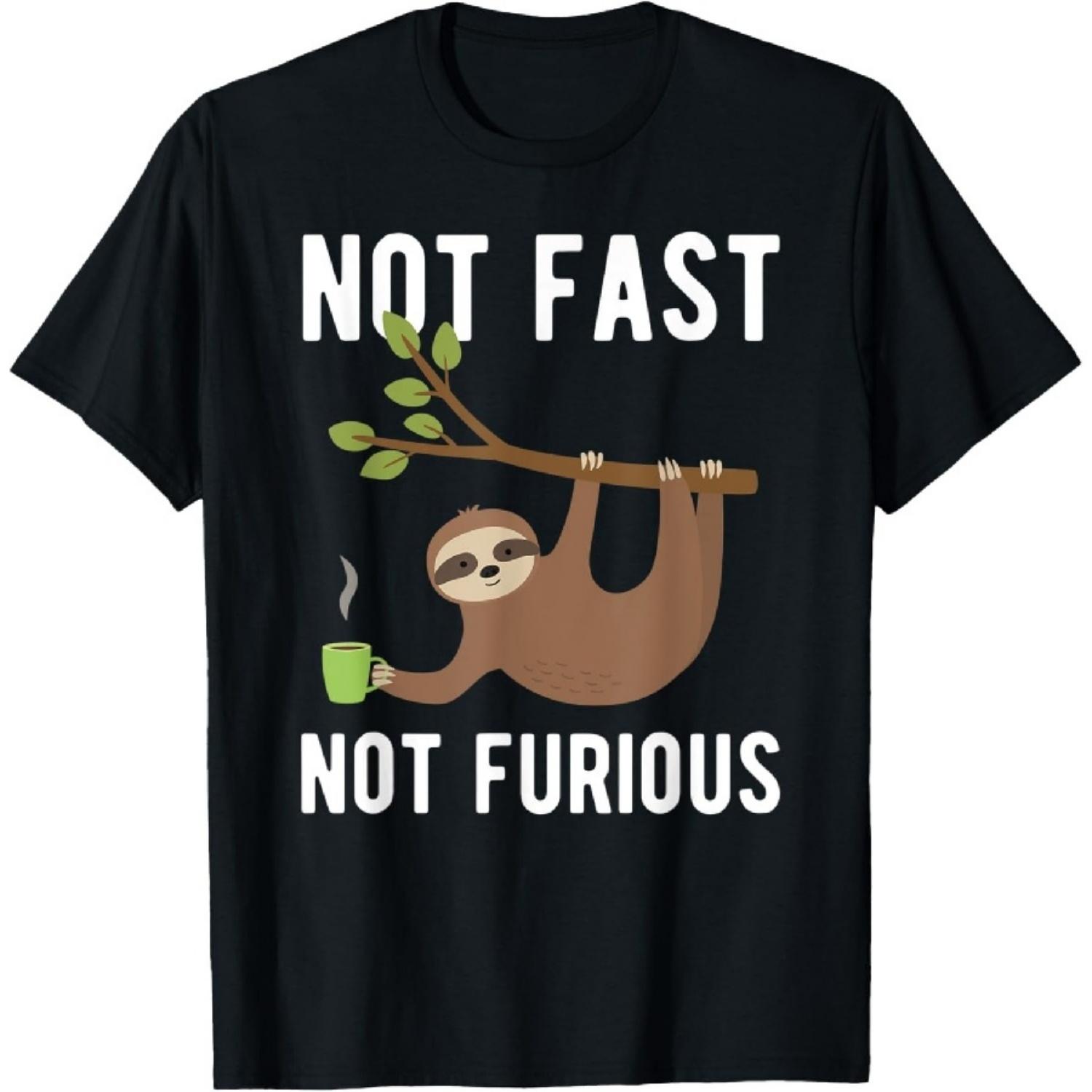 

Not Fast Not Furious, Funny Sloth Lover T-Shirt XXXXXL чорний