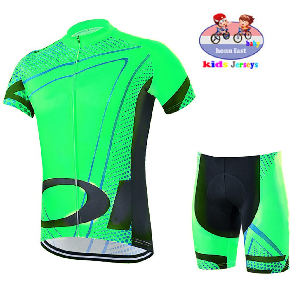 2026 Summer Breathable Cycling Suit Set Kids Bike Suit Short Sleeve Quick Dry Breathable Boy Outdoor Riding Bike MTB Clothing Cycling Jersey
