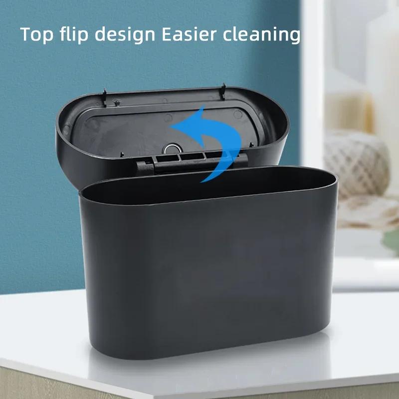 Car Interior Storage Case Trash Bin Push Can Mini Tray Dustbin Garbage Box Door Seat Clip Stand Holder for Tesla Model 3 Y S X