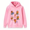 Kids Boys Girls Cartoon Cats Print Hoodie Casual Long Sleeve Pullover Sweatshirt for Daily Holiday Wear