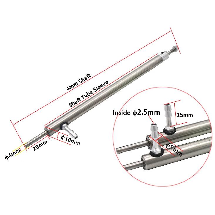 4mm RC Boat Parts Shaft Kit Steel Shaft+ Sleeve Tube+ Propeller+Universal Joint with Oil Nozzle For RC Boat Jet Marin Parts