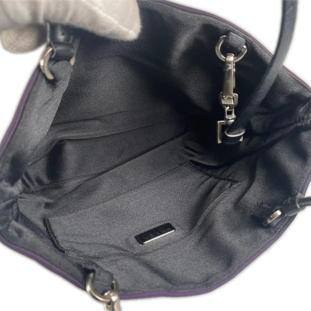 PRADA Triangular logo Handbag purple Women used