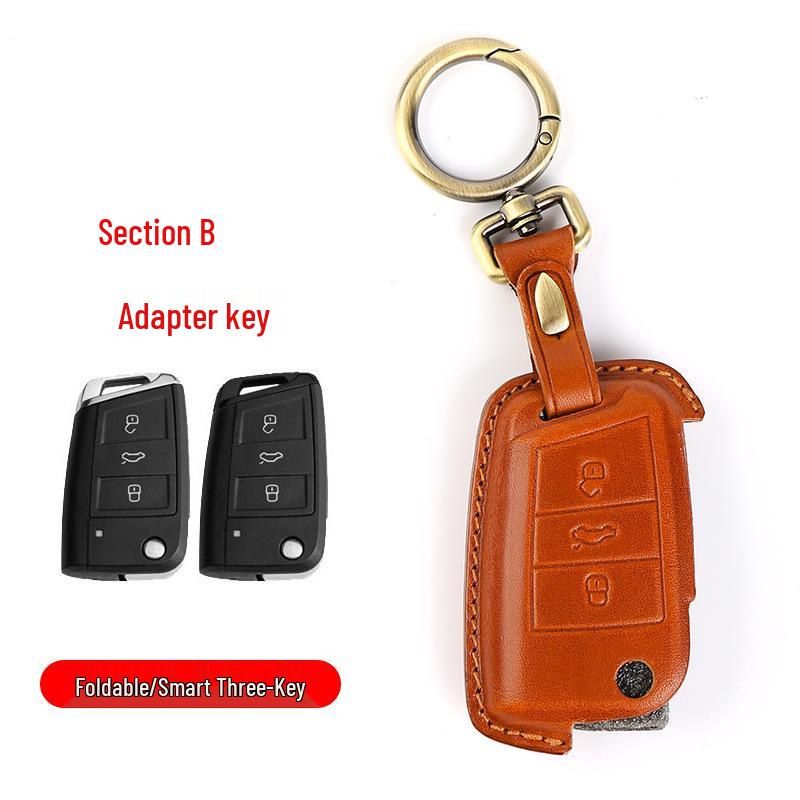 

Volkswagen Genuine Leather Key Case for Tiguan L, Sagitar, Magotan, Golf 7, Polo, Tayron, Lavida