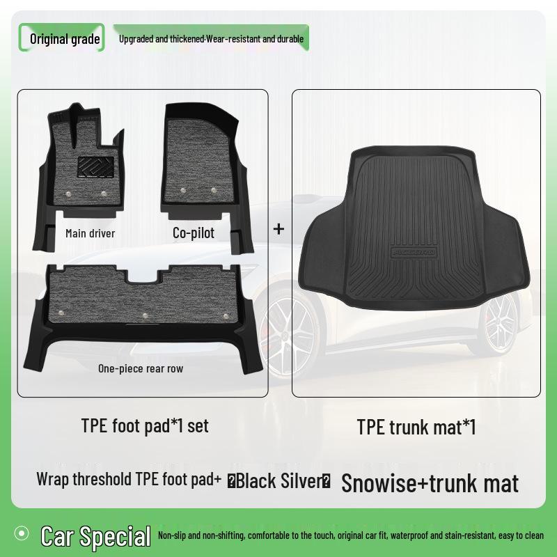 2025 BYD Han L EV/DMP TPE Floor Mats Full Coverage Interior Modification