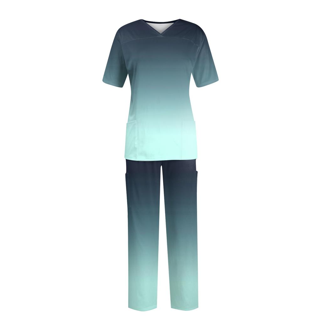 Frauen Kurzarm V-ausschnitt Tops + Hosen Arbeits Set Anzug Lose Beiläufige Kurzarm T Shirts Top Und Lange Hosen trainingsanzug