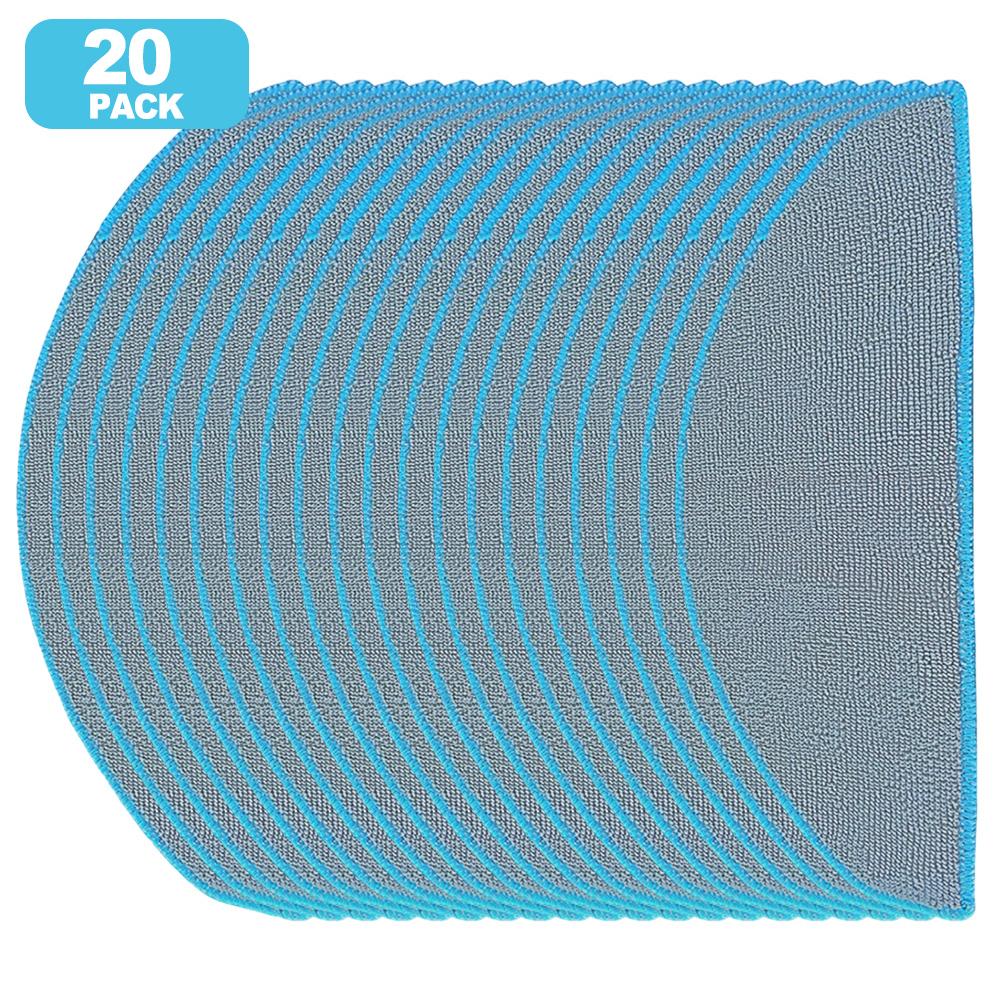 4/10/20 Pack For ILIFE V20 / For Vyzzle D10 Mop Cloths Compatible Microfiber Replacement Parts for Robot Vacuum