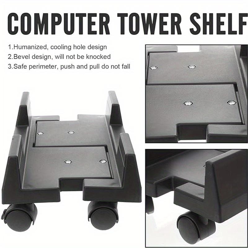 Bracket Roller Stand Desktop Stand Movable Host Rack CPU Rolling Stand Adjustable Computer Tower Stand