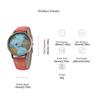 Fashion Retro Belt Quartz Watch Airplane Second Hand Map Watch Unisex