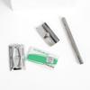 Iron Handle Safety Razor for Men Barber Shaving Body Hair Beard Manual Double Edge Razor Barbeador with 1 Blade
