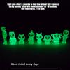 Cute 8Pcs Glow In The Dark Alien Figurines Luminous Ghost Elf Mini Figurines Desktop Landscape Relief Mood Calming Ornaments