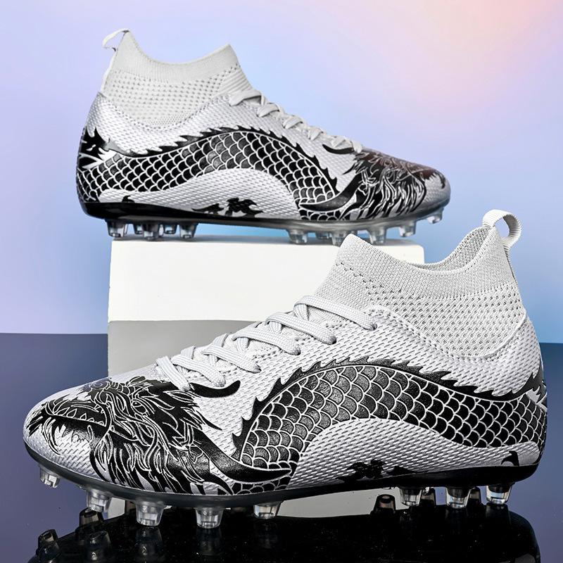 2025 nuova moda anno del drago edizione limitata scarpe da calcio alte traspiranti chiodi lunghi unghie rotte scarpe da allenamento professionali
