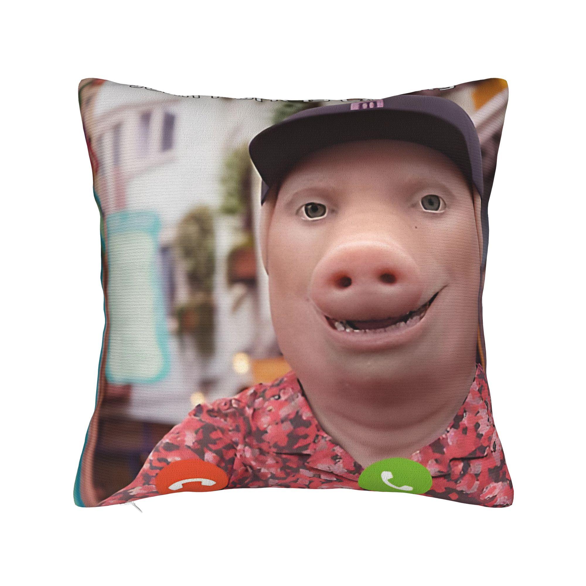 

John Pork Is Calling Pillow Cover Soft Cushion Cover Vintage Pillow Case For Sofa Couch Bed Living Room 40cmx40cm