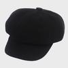 [UNIVERSAL CHEMISTRY] Bold Brim Black Newsboy Cap