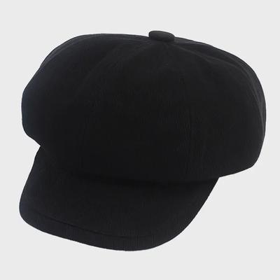 [UNIVERSAL CHEMISTRY] Schwarze Schiebermütze mit breiter Krempe