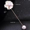 Camellia Anti-Unwanted-Exposure Buckle One-Word Pin Cushion Pin High-End Brooch Dress and Coat Cardigan Button Decorations