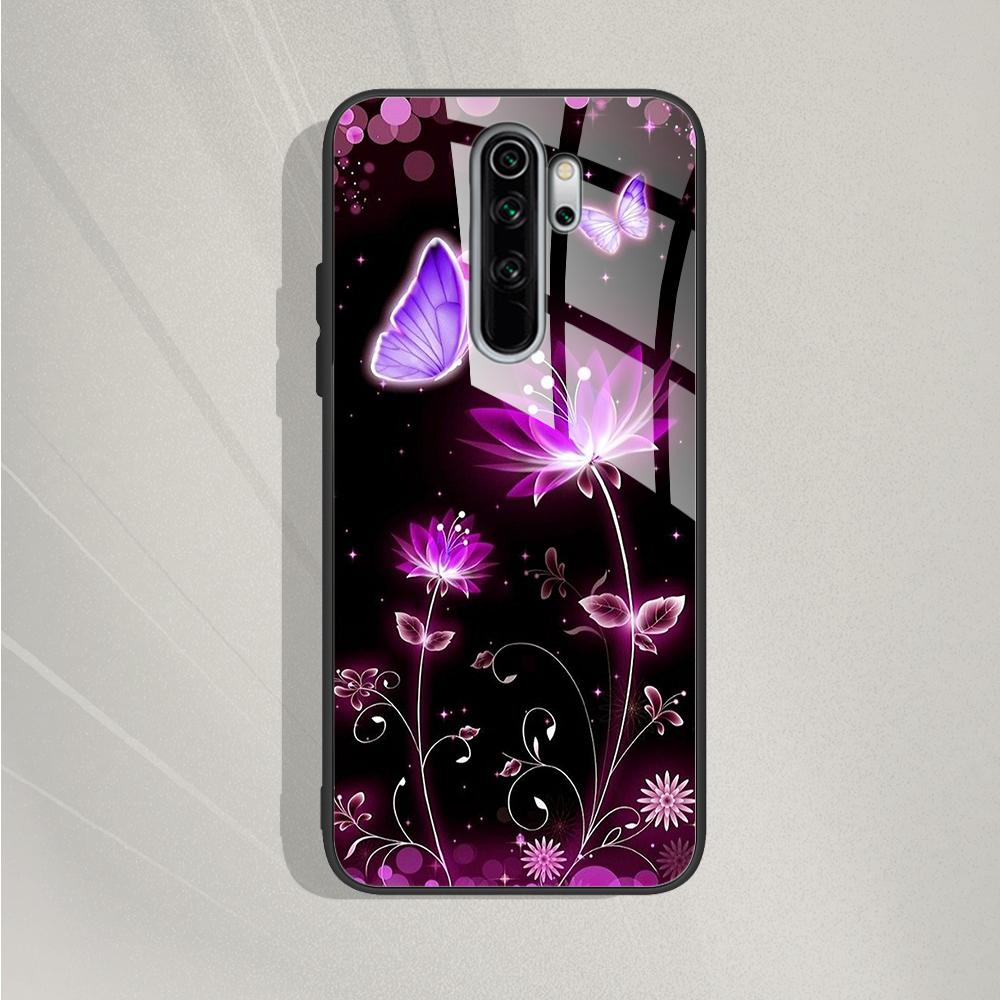 For Xiaomi Redmi Note 8 Pro Case Tempered Glass Pattern Silicone Cover Phone Cases For Redmi Note 8 Note8 Note 8T 8 t Fundas