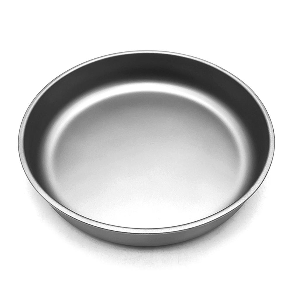 TOMSHOO 1000ML/1500ML Lightweight Titanium Frying Pan Dinner Fruit Plate Pan Food Container for