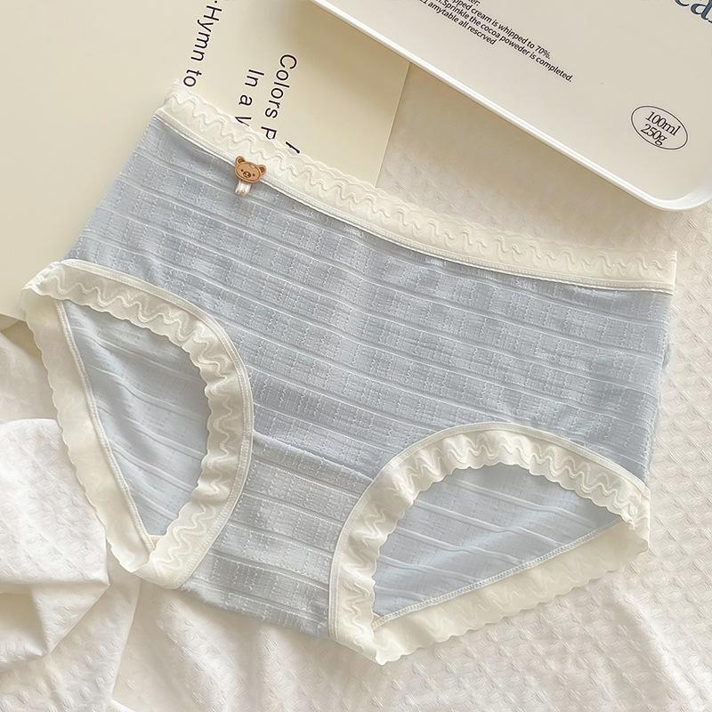 Undertøy Dame Bomull Antibakteriell Skritt Sporløst Midt midje Søte jenteunderbukser Tight Triangle Shorts for kvinner