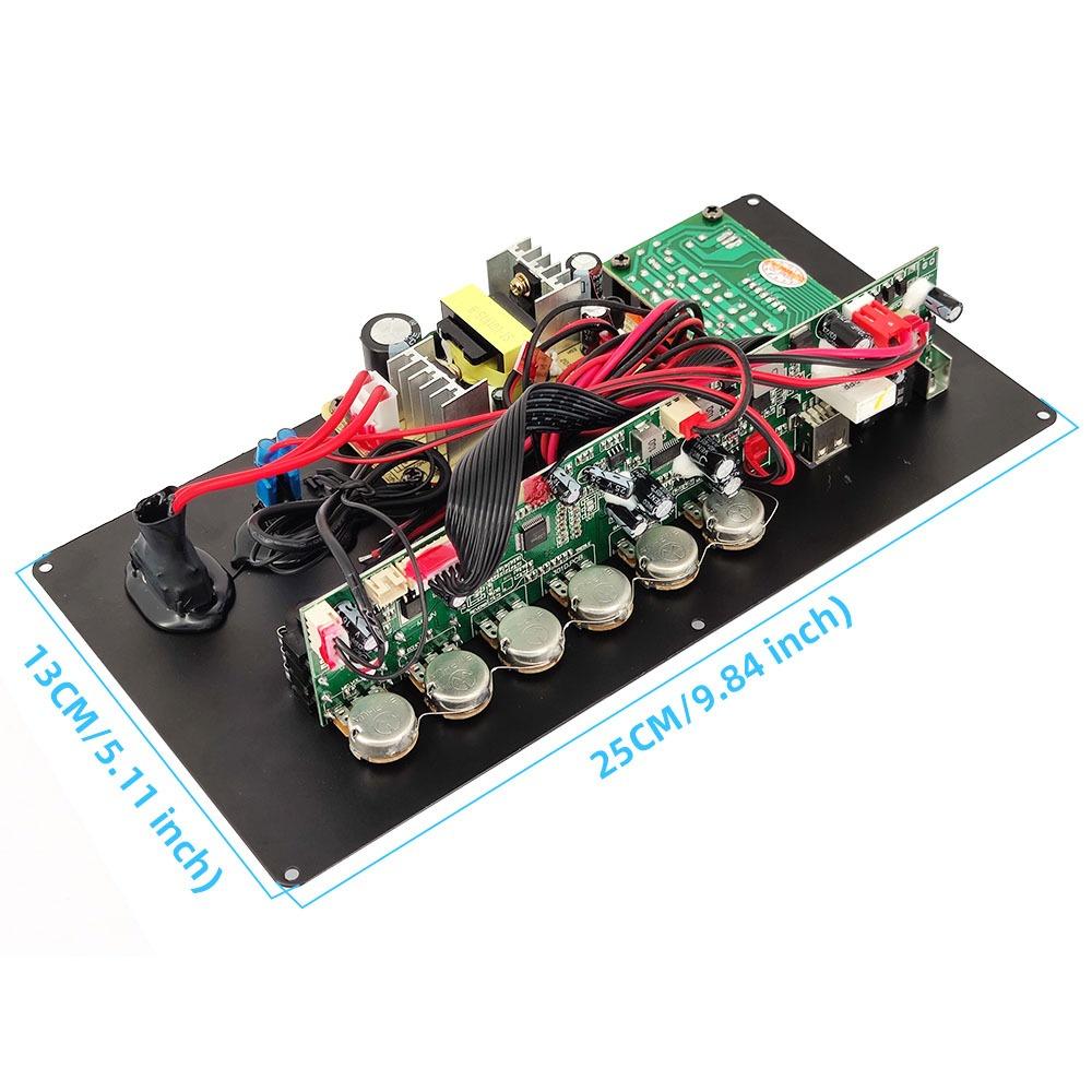 12V 100W Amplifier Board Square Dance Speaker Amplifier Support Bluetooth AUX TF-Card U-Disk Recording 6-12Inch Speaker