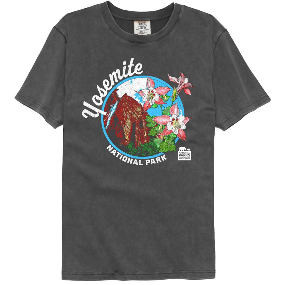 United States Yosemite National Park Columbine Flower California Men T Shirt XL