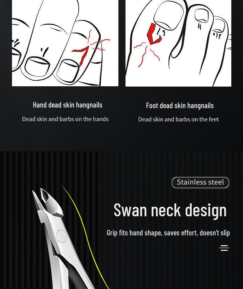 Swan Scissors: Ukrainian Stainless Steel Cuticle Nippers for Removing Hangnails & Dead Skin