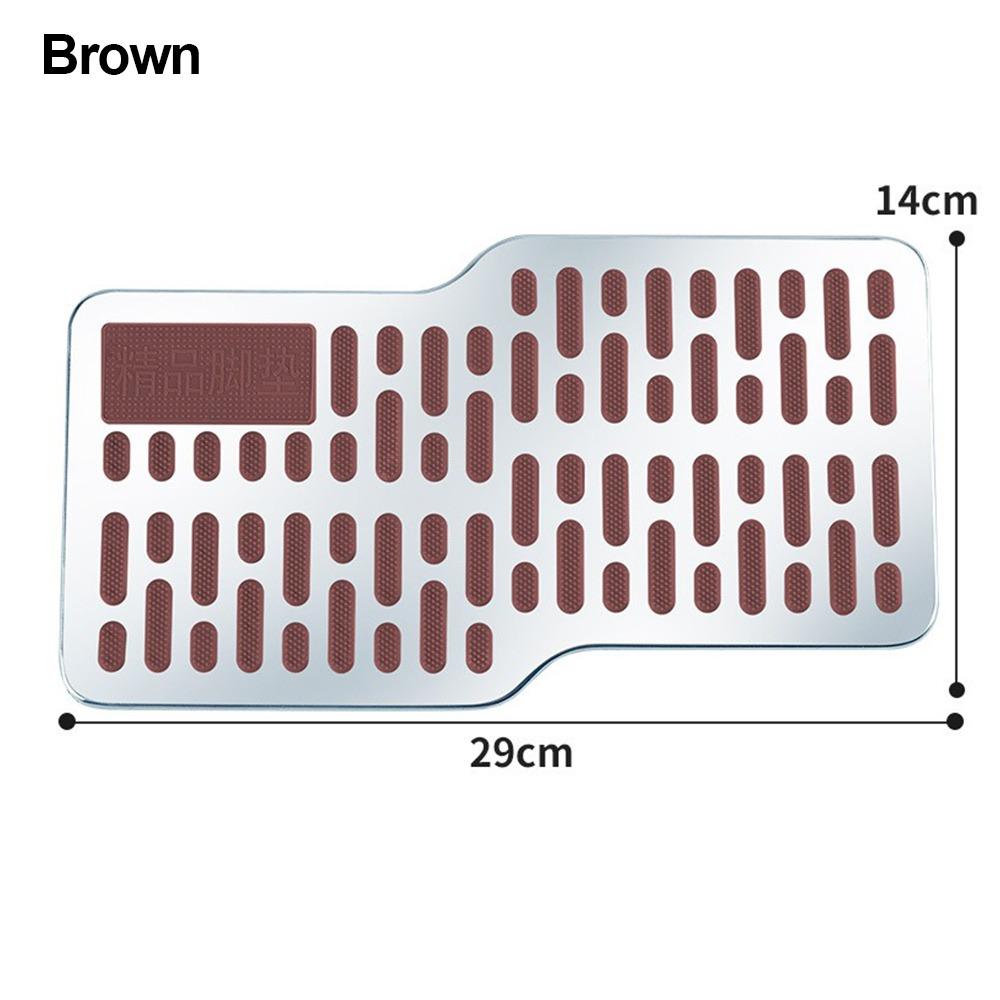Stainless Steel Car Foot Pedal Wear-Resistant Main Cab Heel Scuff Plate Driver s Cab коричневый