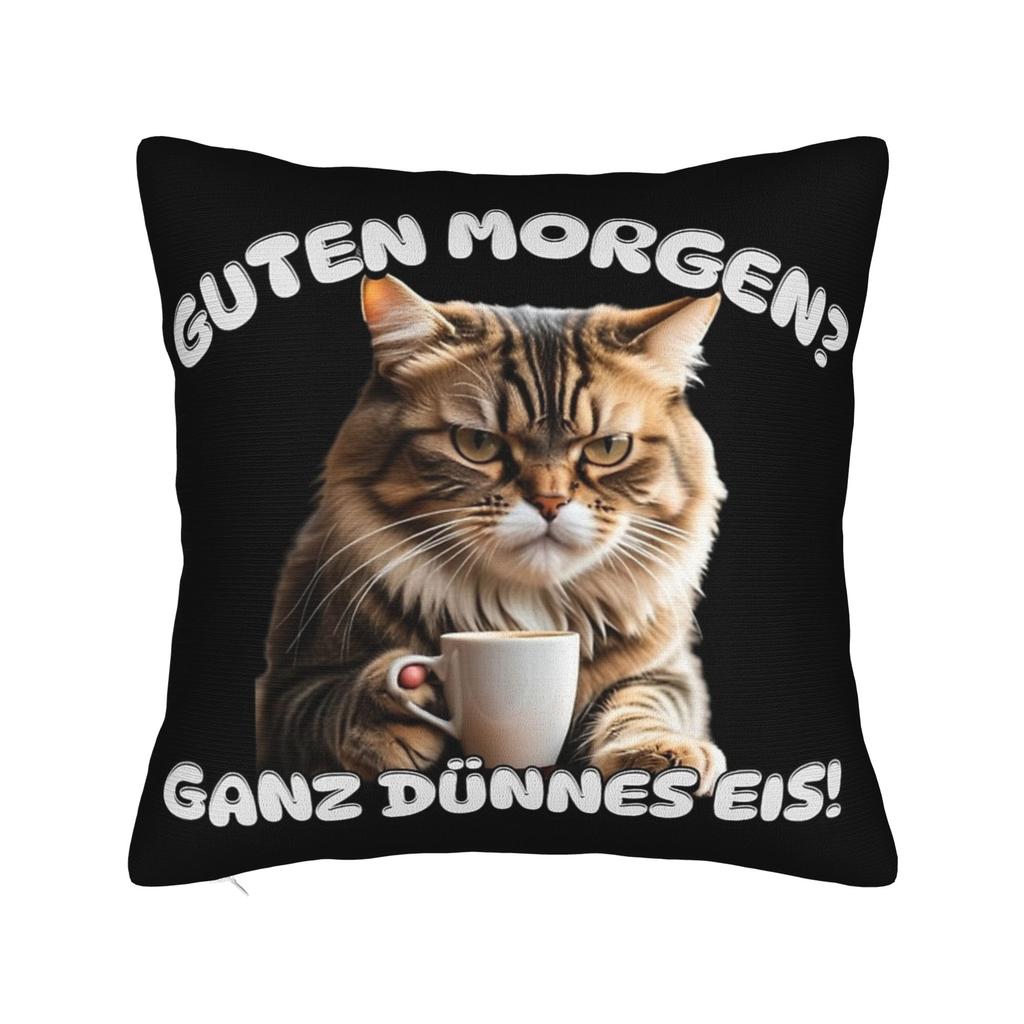 Guten Morgen Ganz Dnnes Eis Pillow Cover Accessories Printing Cushion Cover Decorative Pillow Case Cover Sofa Multiple Sizes