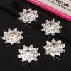 Engood 100Pcs 17mm Snowflake Rhinestone Button Sewing Trim & Embellishments Craft Buckle for Wedding DIY Hair Accessories ZJ94