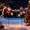Weihnachts-Solar-Gartenleuchte für Außen Wasserdicht Schneemann/Weihnachtsmann Landschaftsweg Pfahlleuchte für Hof Rasen Gehweg Terrasse Dekoration