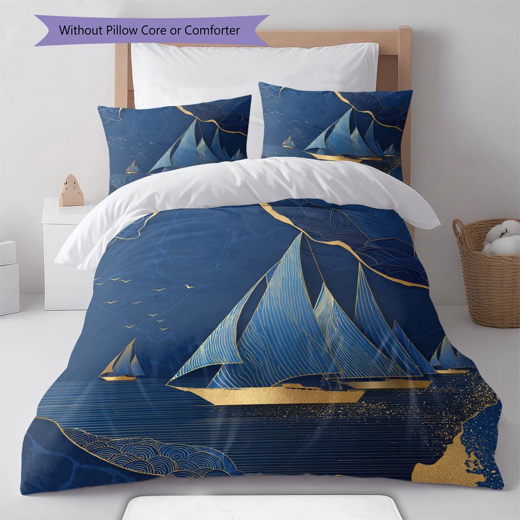 Cartoon Pattern Bedding Quilt Set Quilt Cover Pillowcase Home Decoration Birthday Gift (1 * Duvet Cover + 2 * Pillowcase, Without Core)