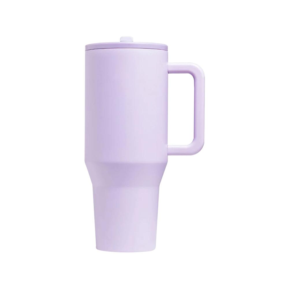 32/40oz Stainless Steel Straw Insulated Water Bottle Thermal Coffee Car Cup Cold Hot Mugs Large Vacuum Flask for Outdoor Travel