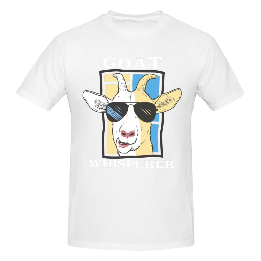 Unisex The Goat Whisperer Funny Goat Lover Farmer Gifts T Shirt Streetwear Plus Size Cotton Sleeve Custom Tshirts