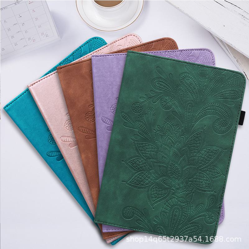 

Samsung Tab 10.1 2019/T510 Lace Embossed Tablet Case with Pen Slot, Protective Cover