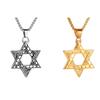 Judaism Hexagram Chic Necklaces Steel Pendant Wearing Retro Accessories Punk Accessory Stainless Dangling for Men and Boys