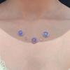 New Fashion Minimalist Transparent Crystal Dewdrop Earrings Niche High-End Unique And Versatile Clavicle Chain