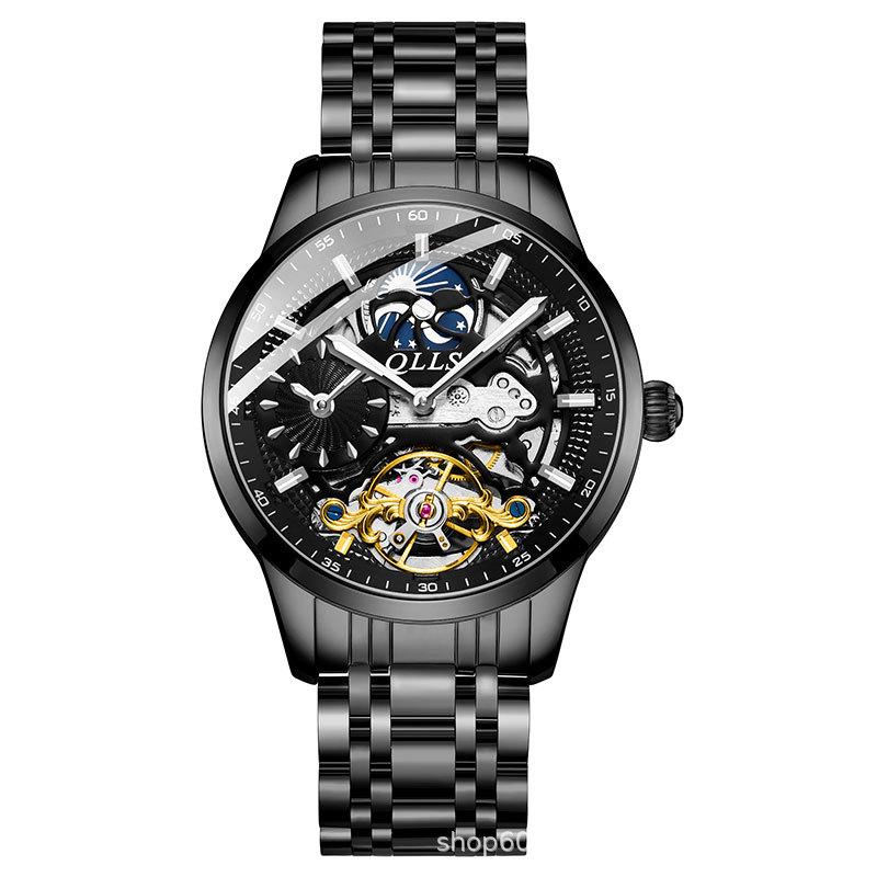 Qlls Men's Automatic Mechanical Watch - Multi-Function, Waterproof, Hot-Selling Timepiece.