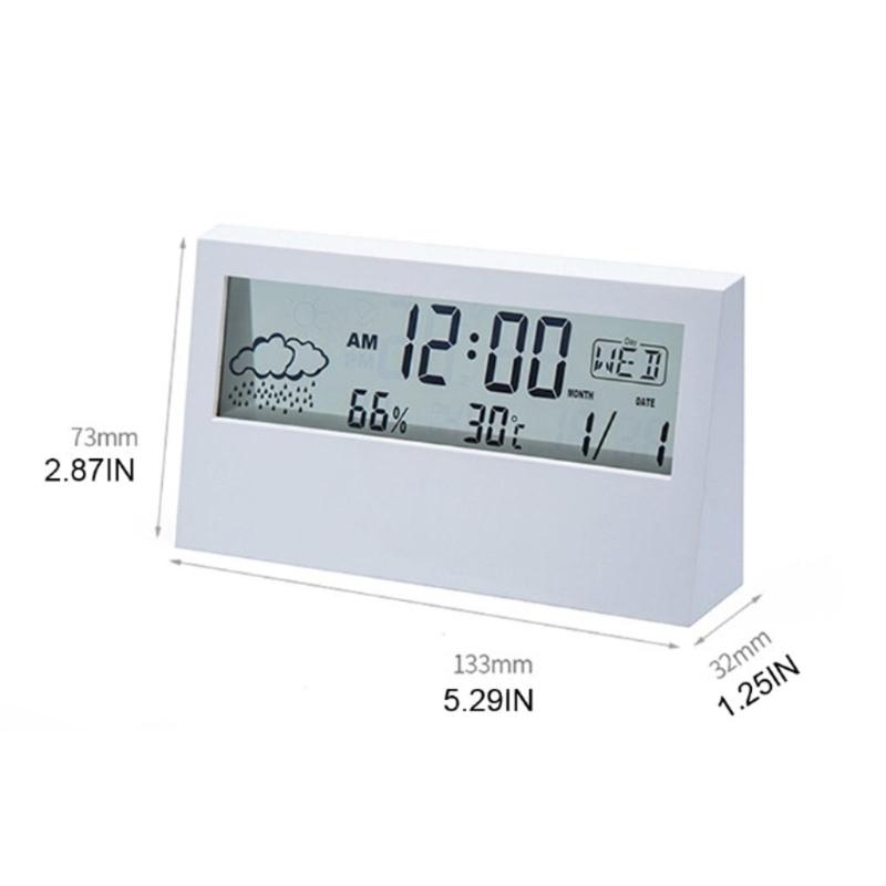 Large Display Indoor Desktop Thermometers Hygrometer with Time Display Temperature Meter Weather Stations