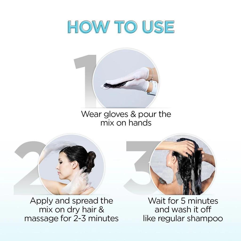 Bblunt Natural Black 5 Minute Shampoo Hair Color, 20 Ml X 5 Sachets Pack of 2, Quick Gray Coverage And Shine At Home