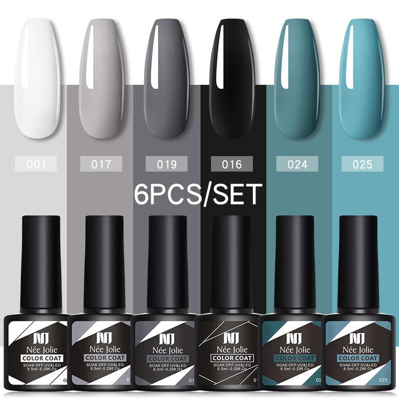 Nail Art 6-Color Nail Polish Glue Set, Nail Phototherapy Glue Can Remove Nail Polish Glue Primer Seal