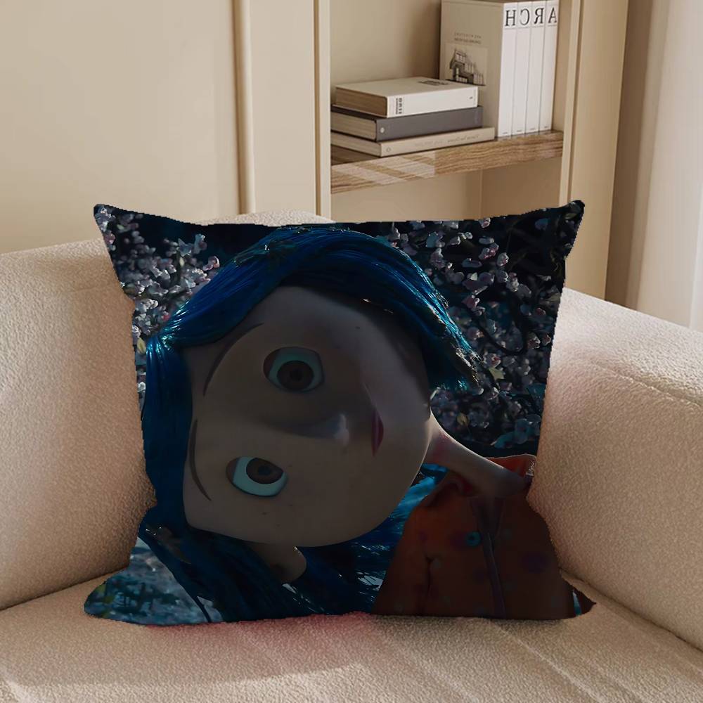 Anime Coralin Povlak na polštář Odnímatelný omyvatelný potah na polštář – Celoroční měkké lněné